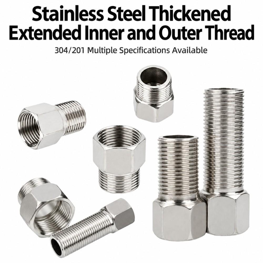 Hex Head Stainless Steel Coupling Female To Male Coupler for Water Gas Oil Pipe