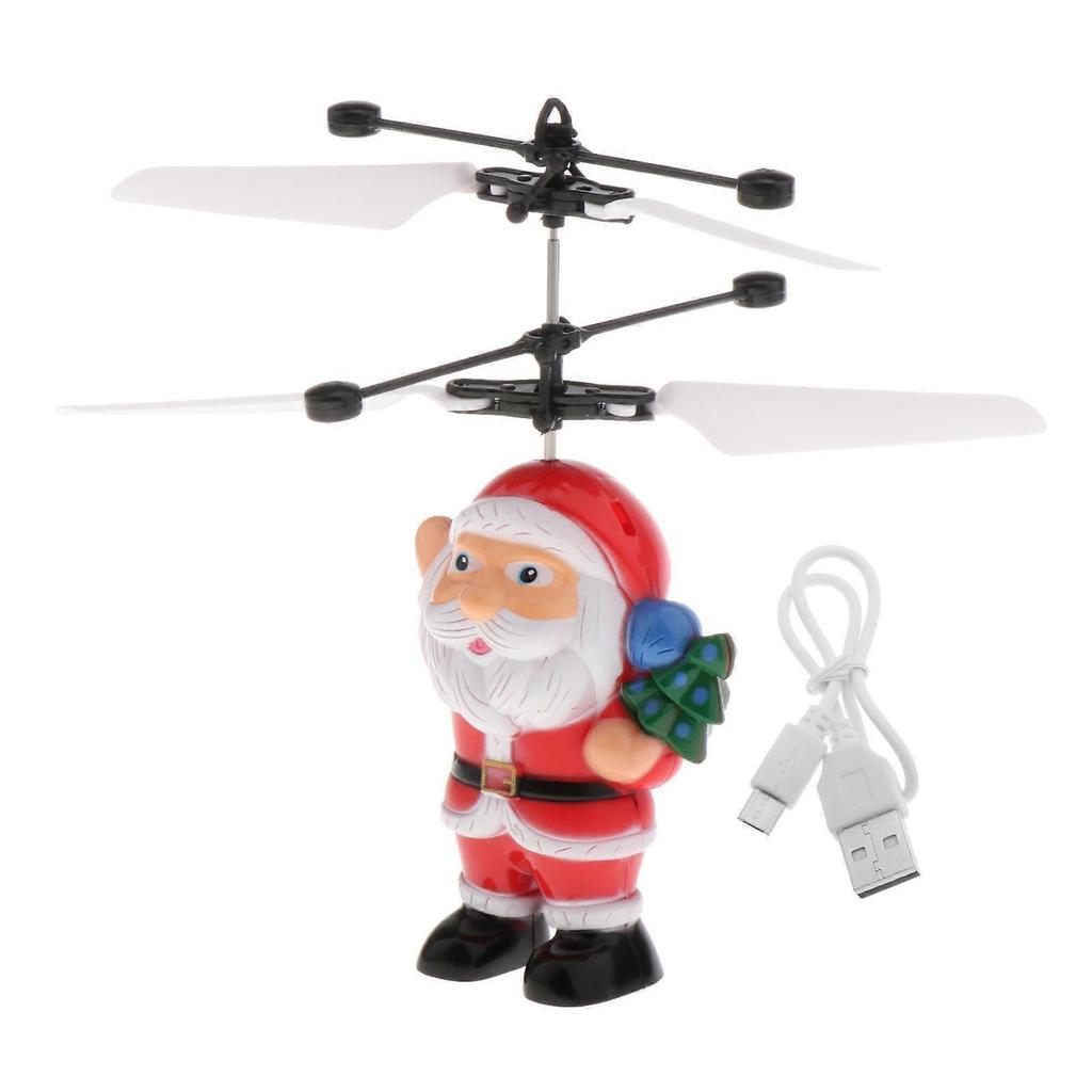 3x Christmas Flying Ball Toy Santa Claus Helicopter Electric Flying Toy for
