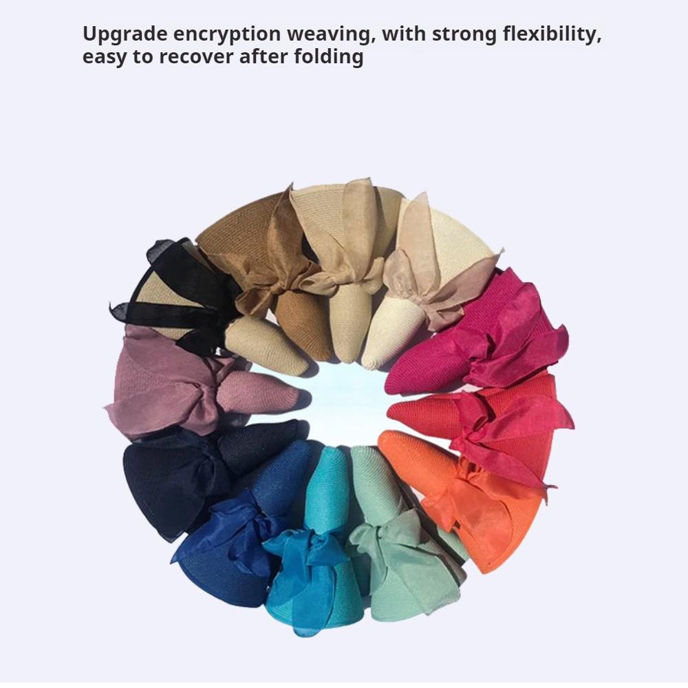 Wide Brim Straw Hat for Women - Summer Beach Sun Hat, UPF Sun Protection, Fashionable & Packable