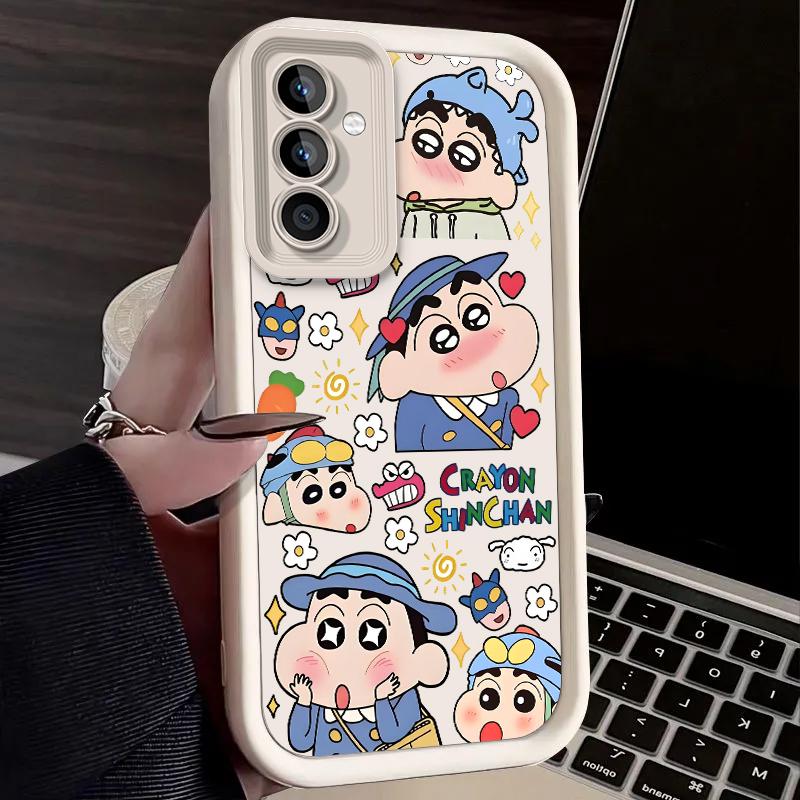 C-Crayon S-ShinChan Case for Samsung Galaxy S25 Ultra Plus S24 S23 S22 S21 S20 FE A73 A72 A71 A56 A55 A54 5G A52 A52S 4G Cover