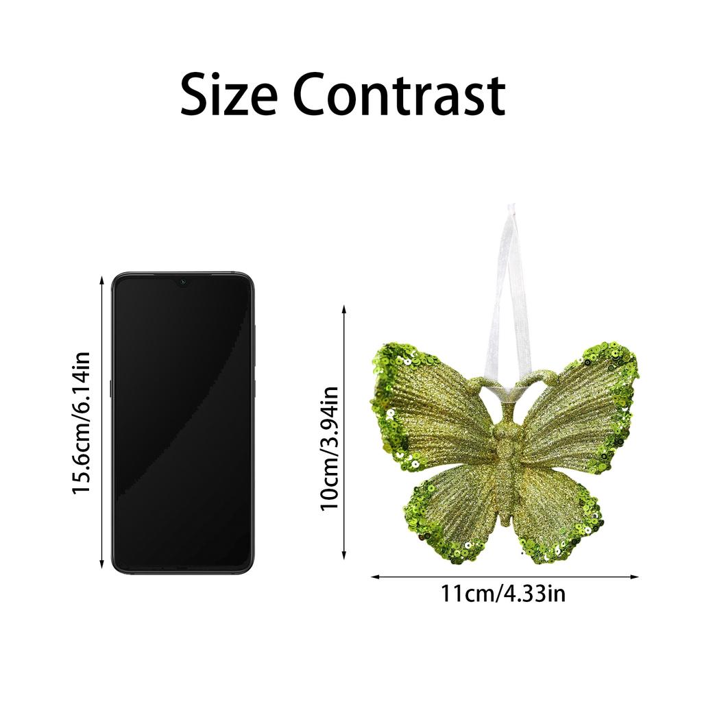 Fruit Green Sequined Christmas Decoration Snowflake Pendant