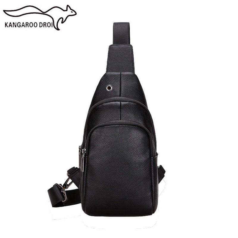 Men s Chest Bag Simple New Style Trendy Versatile Crossbody Multifunctional Waterproof Shoulder Men чёрный