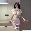 Women Cospley Sexy Lingerie Role-playing Nurse Costumes Transparent Short Dress Erotic Open Clothes Costumes Sheer Outfits Dress