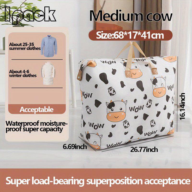 Waterproof Cotton Quilt & Clothes Storage Bag: Large-Capacity, Moisture-Proof Organizer for Moving