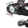 High-Power LED Headlight USB Charging Zoom Head Flashlight Waterproof Lantern Outdoor Camping Fishing Waterproof