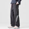 American Retro Trendy Brand Side Striped Overalls Men's Trend Loose Wide-leg Straight Drawstring Sports Casual Pants