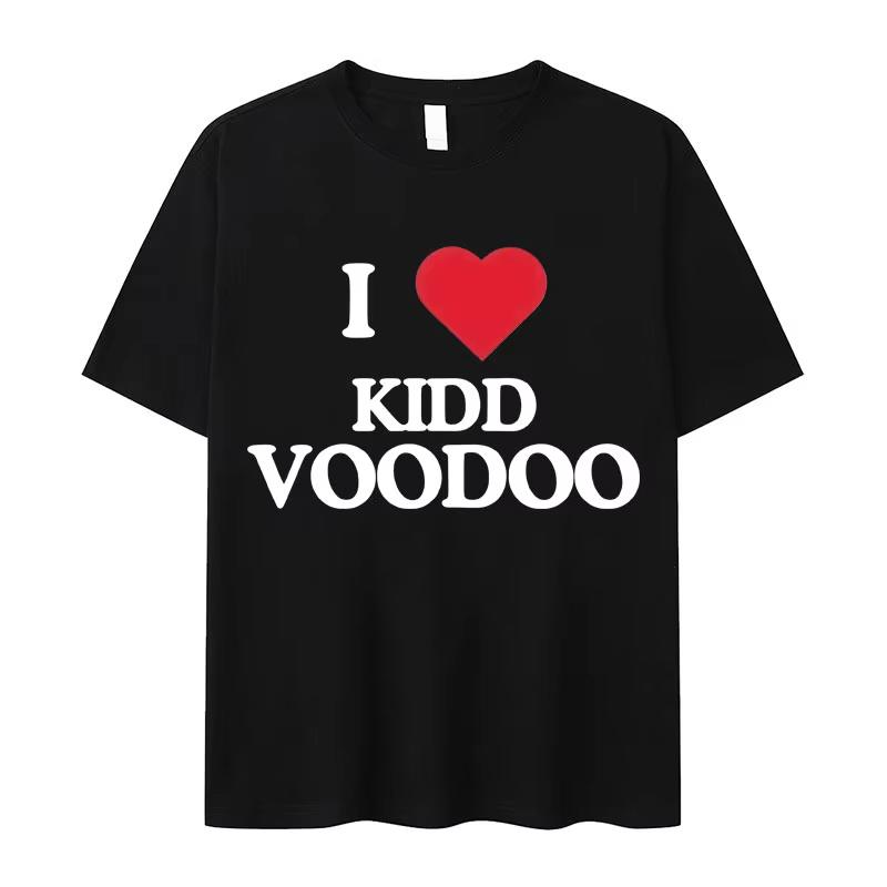 

I Love Kidd Voodoo Album Tour 2026 Pattern Tshirt Summer Mens Women Hiphop Classic Pure Cotton Hot Sale Pop Top S