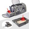 Portable Folding Travel Cat Litter Box Reusable Waterproof Oxford Cloth Dog Toilet with Zipper Lid Pet Cleaning Supplies