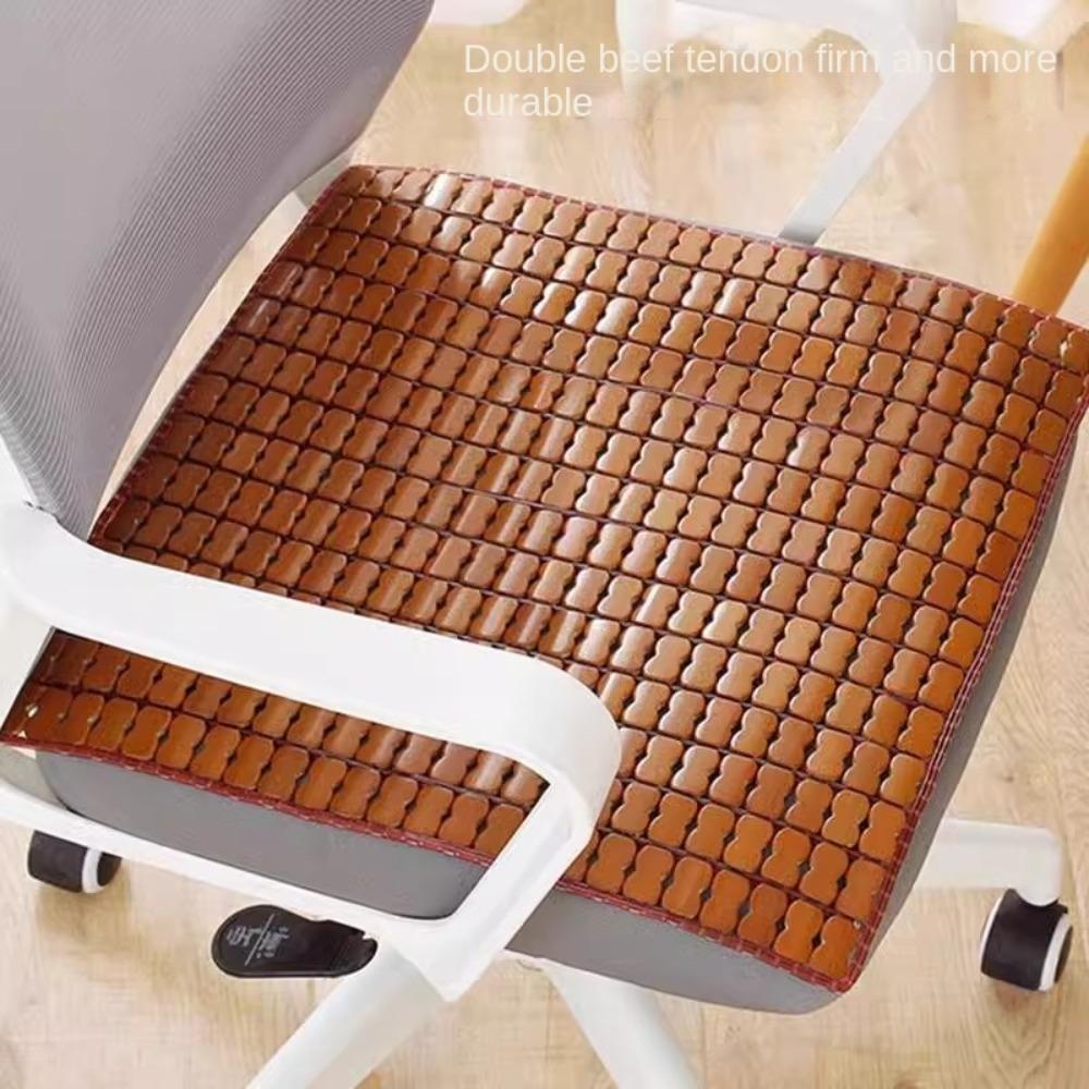 Simple Bamboo Summer Cool Mat Breathable Not Touching Car Ventilated Seat Cover Square Foldable Chair Mat Office