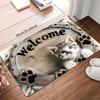 1 Unidad Alfombras de Cocina Antifatiga, Estampado de Gato Lindo Impermeable Antideslizante Gruesa Acolchada Alfombra de Cocina Confort de Alta Resistencia Alfombra para Estar de Pie para Cocina
