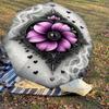 1PC Floral Heart Umbrella-8-Rib Reinforced Portable Folding Travel Suitable for All Seasons Outdoor Daily Use-H0318
