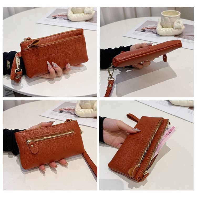 Litchi pattern lady holding wallet