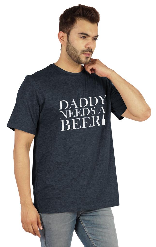 Inkmeso Graphic Tshirt For Men  s   Daddy Needs A Beer   Funny Quotes Dad  s Drinking Tee