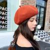 Summer Women's Beret Breathable Knitted Painter's Hat Korean Edition Versatile Casual Spring Autumn Pumpkin Hat