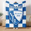 Custom Name Bochum Football Crest blanket for Couch & Bed, Plush Cozy Fuzzy Blanket Super Soft & Warm Blankets for Fall and Winter. 0908232