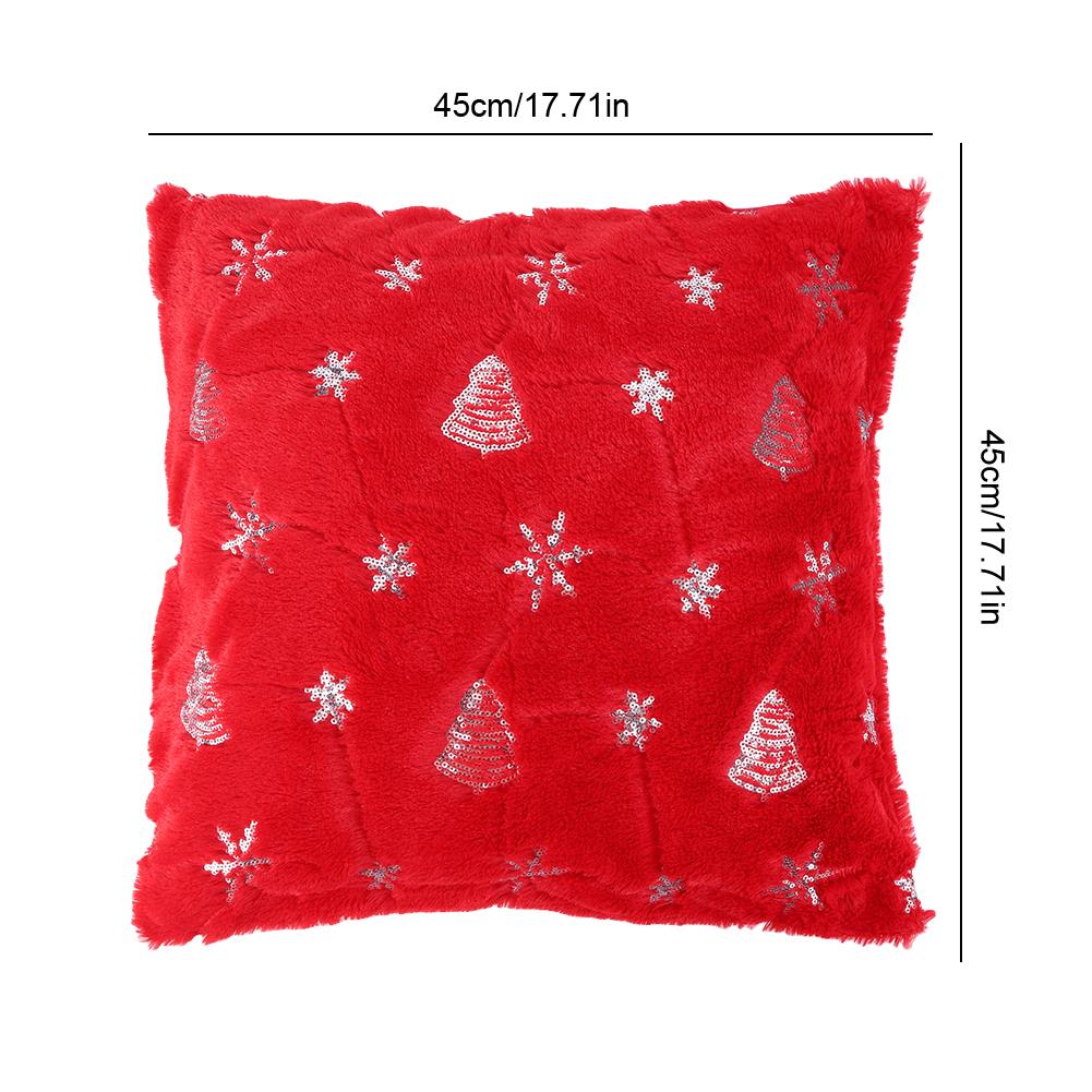 45x45cm Christmas Cushion Covers Decorations 2025 Winter Pillows Cover Decor Sofa Cover Snowflake Cushion Cases Home Decoration