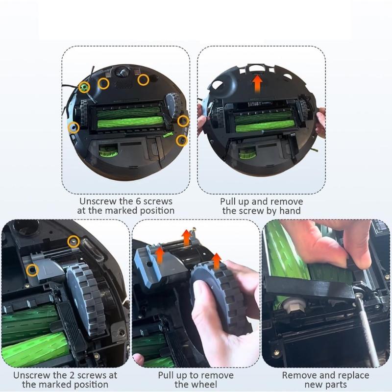 Vacuum Cleaning Head Module Door Latches Replacement Part for i1, i2, i3, i4, 5, i6, i7, i8 Robotic Vacuum Roller Frame