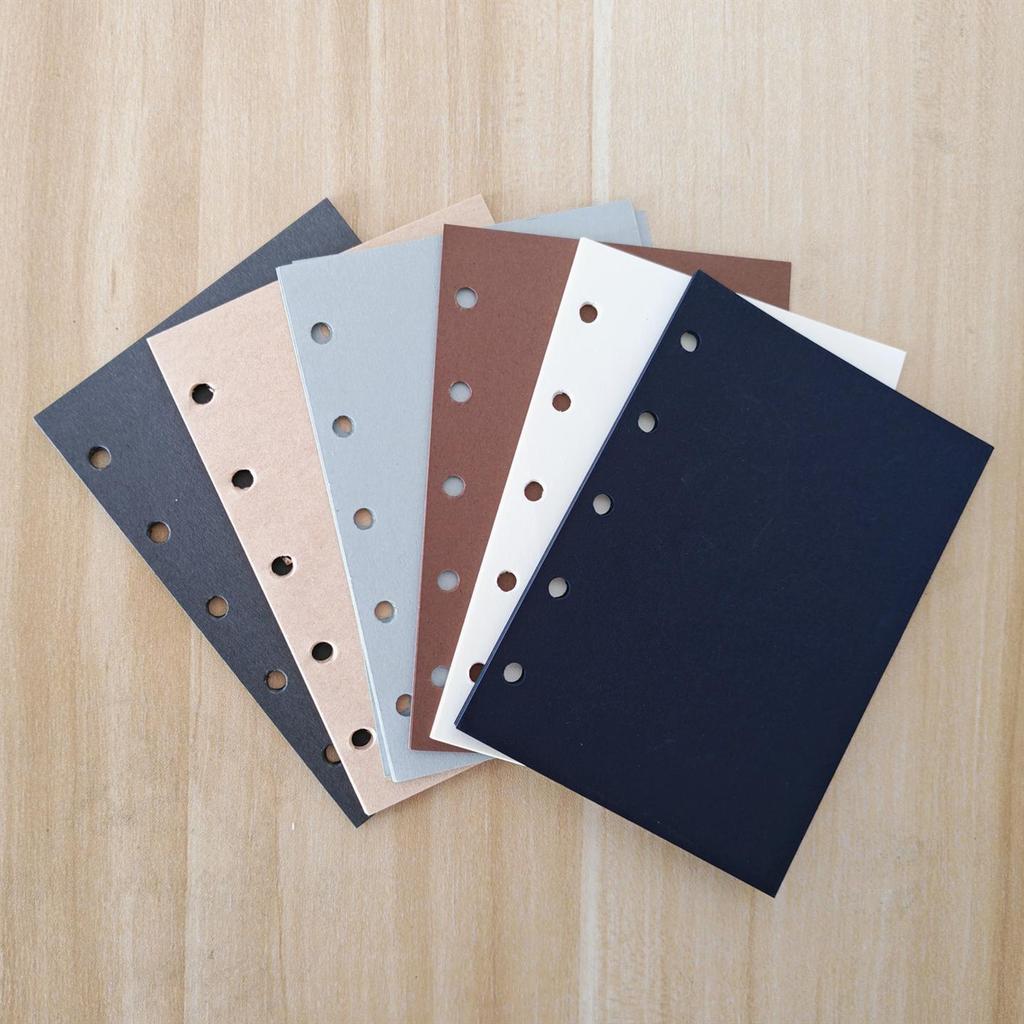 M5 Loose-Leaf Notebook Planner Refill: Blank, Colored, Pre-Punched Vintage Pages