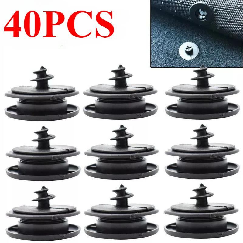 10Pcs Anti-Slip Car Mat Carpet Clips Plastic Black Car Mat Clips Holder Clamps Car Interior Accessories Car Floor Mat Retainers