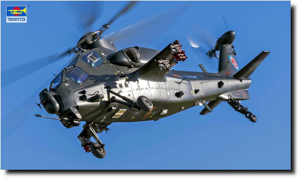 Trumpeter China Liberation Army Attack Helicopter Plastic Model 05820 1/48 People's Z-10