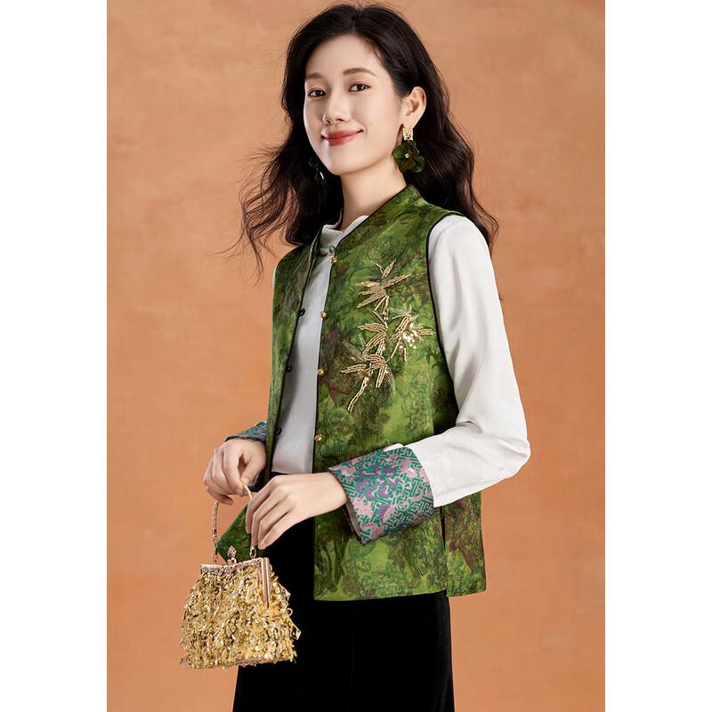 Kebeier New Chinese Style Retro Floral Vest for Women