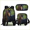 Prärie-Pferd-Muster Dreiteiliges Set, Schultasche, Federmäppchen, Umhängetasche, Lässiges 3D-Druck-Rucksack-Set.