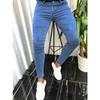 Mens Skinny Ripped Jeans Slim Scarification Denim Pencil Pants Street Hip-hop Denim Trousers Fashion Cowboy Clothing Men