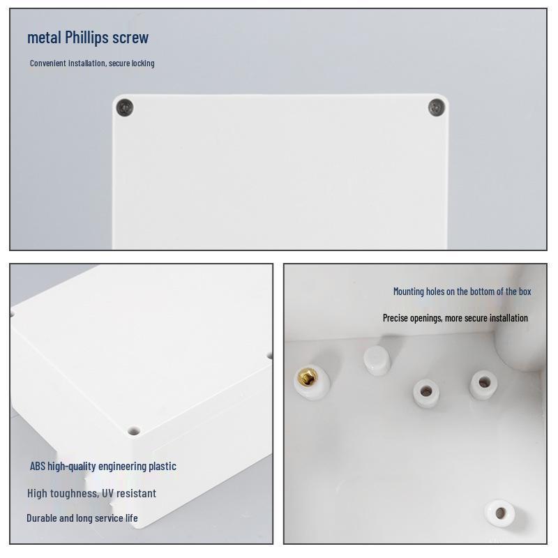 Wodoodporna plastikowa skrzynka przyłączeniowa typu F do użytku zewnętrznego z przezroczystą pokrywą do dystrybucji kabli zasilających