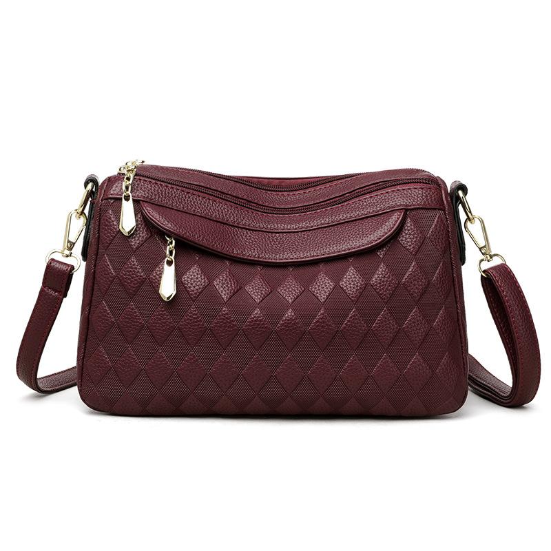 

Chinese mother bag women s new fashion versatile shoulder messenger bag atmospheric portable women s bag tide бордовий