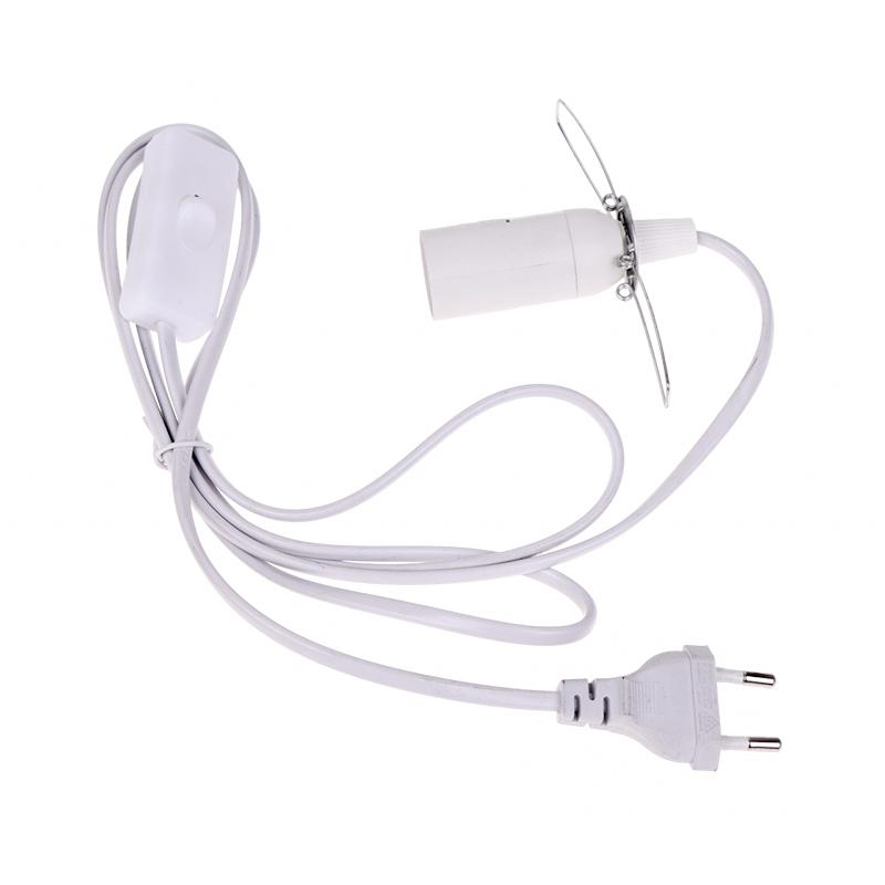 EU Plug E14 Hanglamp Holder Light Bulbs Socket With Switch Wire 1.55m Power Cord Cable For Pendant Fixture Hang Lamp
