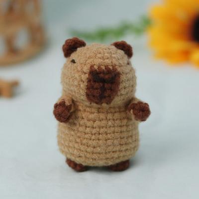 New Beginner Crochet Stuffed Animal Kit with Crochet Hooks Handmade Capybara DIY Crochet Kit Guinea Pig DIY Set Yarn Set Kit