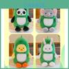 Cute Transforming Dinosaur Plush Toy For Kids' Birthday Gifts Short Hair Breathable Comfortable No Fading Available In Bunny Panda Duck Elephant