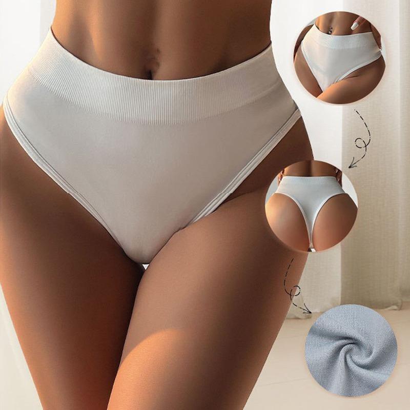 CINOON Damen Einfarbige Slips Sexy Mittelhohe Taille G-String Tanga Weiblich Weiche Nylon Dessous Stretch T-Back Tanga Unterwäsche