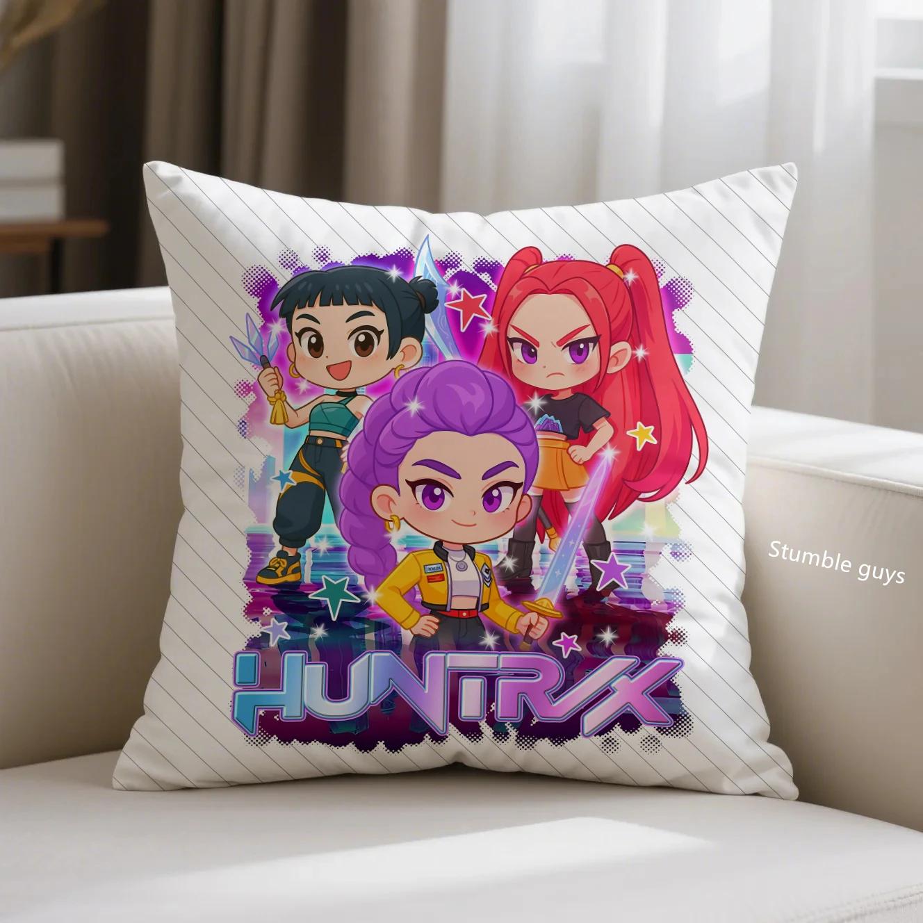 

Мисливці на демонів Аніме Наволочка для диванної подушки Kpop Наволочка для подушки М яка 18x18Inch
