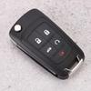 Qiilu Car Key Shell 5 Button Flip Key Fob Case Shell Cover Replacement for Camaro 2010-2013