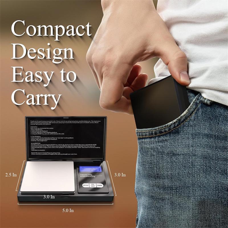 Portable 0.01g High-Precision Mini Gram Scale for Jewelry