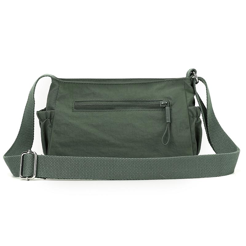 Pleated Multi-compartment Women's Bag Nylon Waterproof Lightweight Shoulder Bag