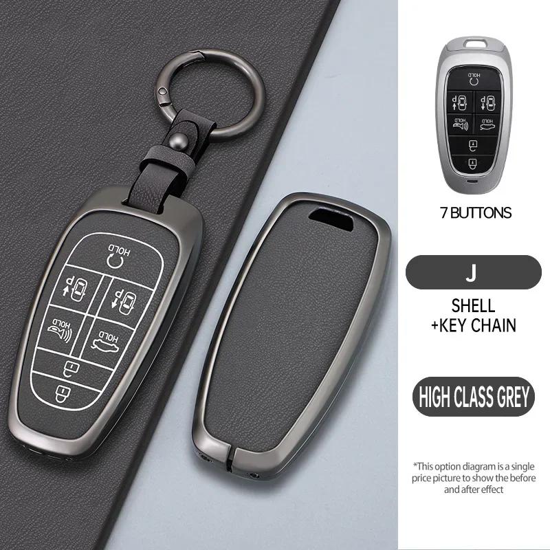 

alloy Auto Shell Fob for Hyundai Elantra Grandeur Accent Solaris Sonata Palisade Kona Creta I20 I30 IX35 IX25 Car Key Case Cover