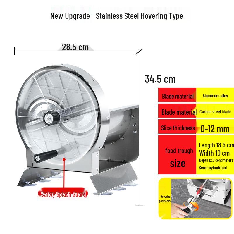 Commercial Stainless Steel Hand-Cranked Fruit and Vegetable Slicer