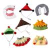 1 Set Abbigliamento per Criceti Cappello a Maglia con Cinturino Regolabile Top all'Uncinetto Costume per Criceti Porcellini d'India Piccoli Animali Accessori Pet