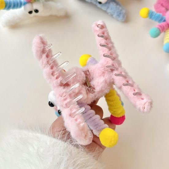 Women Hair Claw Cartoon Shape Strong Grip Shark Hair Clip with Big Eyes Decor