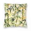 Bamboo Forest Square Pillowcase Polyester Linen Velvet Pattern Zip Decorative Throw Pillow Case Home Cushion Cover X