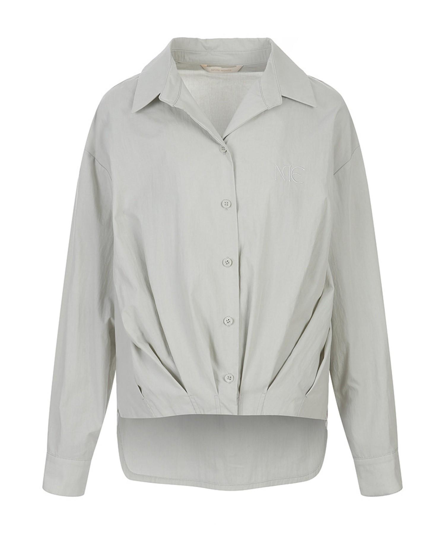 Maremonte Shirred Hem Blouse_M243Mbl22S0 L.Beige(Lbg)/55