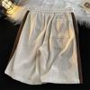 Summer Casual Y2k Shorts for Men Retro Loose Straight Short Pants Strip Contrasting Color Gym Shorts