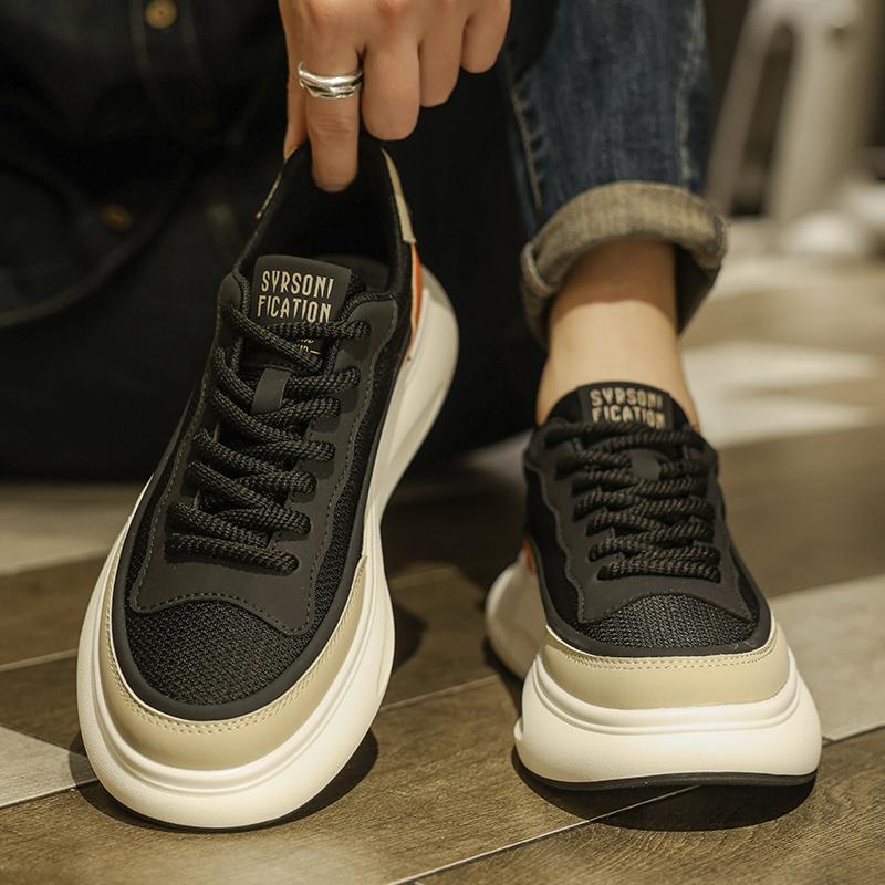 Casual shoes new autumn fly-woven sports running board shoes autumn and winter 39 чёрный
