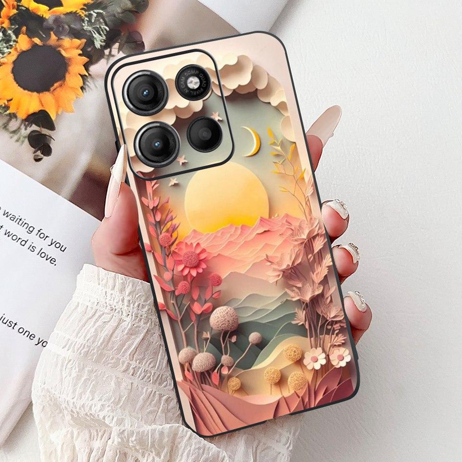 Silicone Case For Motorola Moto G15 G75 2024 Cover Cute Panda Lion Shockproof TPU Phone Cases For MotoG15 MotoG75 G 75 G 15 Etui