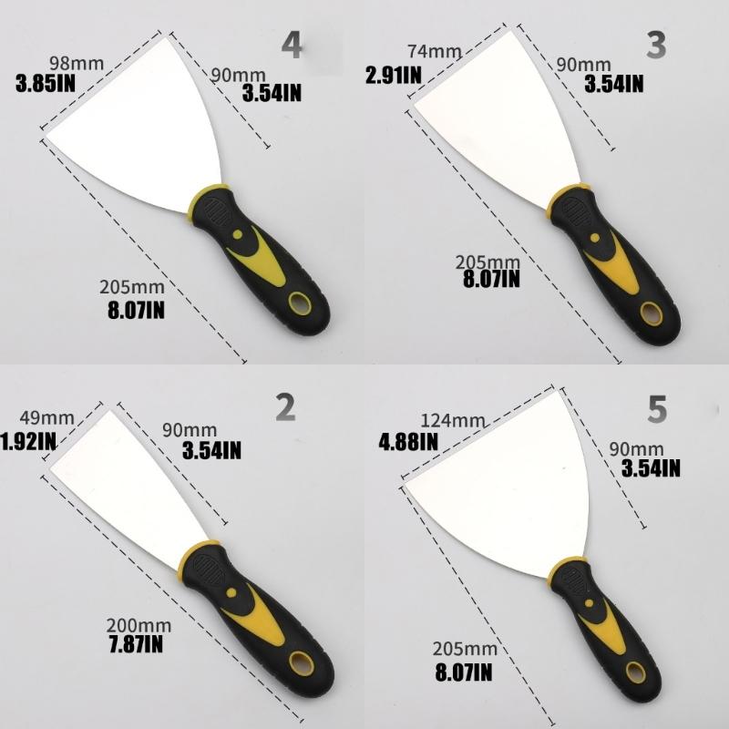 4Pcs Putty Cutter Putty Scraper Stainless Steel Painters Cutter Taping Cutter for Removing Caulk Painting Cleaning