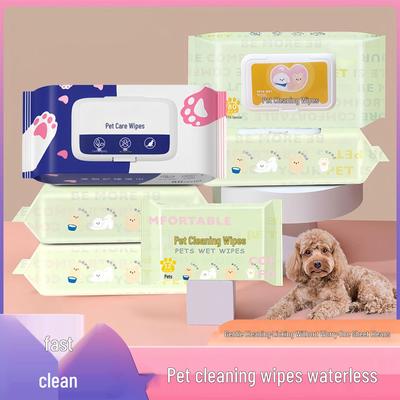 Pet Wipes (80 Count): No-Rinse Tear Stain & Body Cleaning Wipes for Cats and Dogs