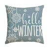 1/4Pcs Blue Christmas Pillowcase, Gingerbread Man Cotton Candy Hot Drink Cup Design Cushion Cover, Christmas Decoration