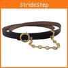 Color Leather Solid Womens Waist Belt With Alloy Closure For Casual Looks
